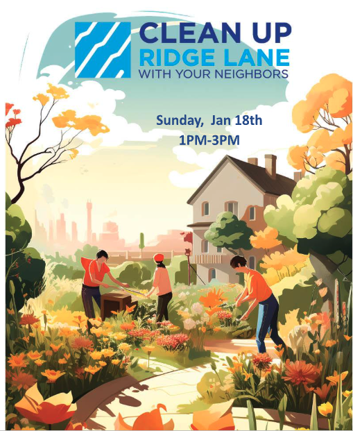 RLN Cleanup January 18th, lets clean up 2026 – Ridge Lane Neighbors